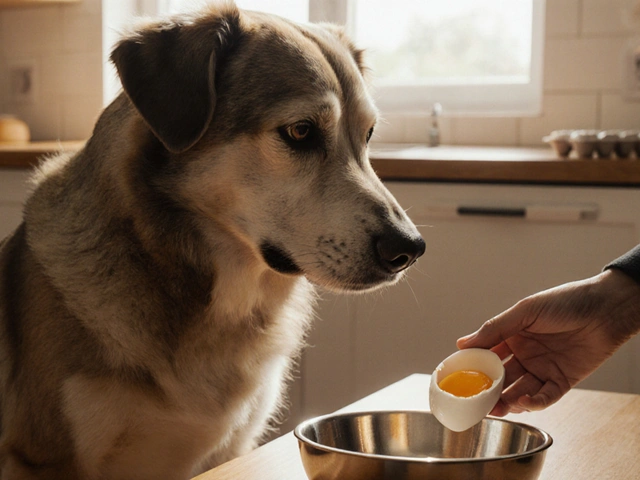 Что лучше давать собаке: вареное или сырое яйцо?